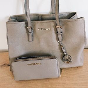 Michael Kors Beige Purse and Wallet